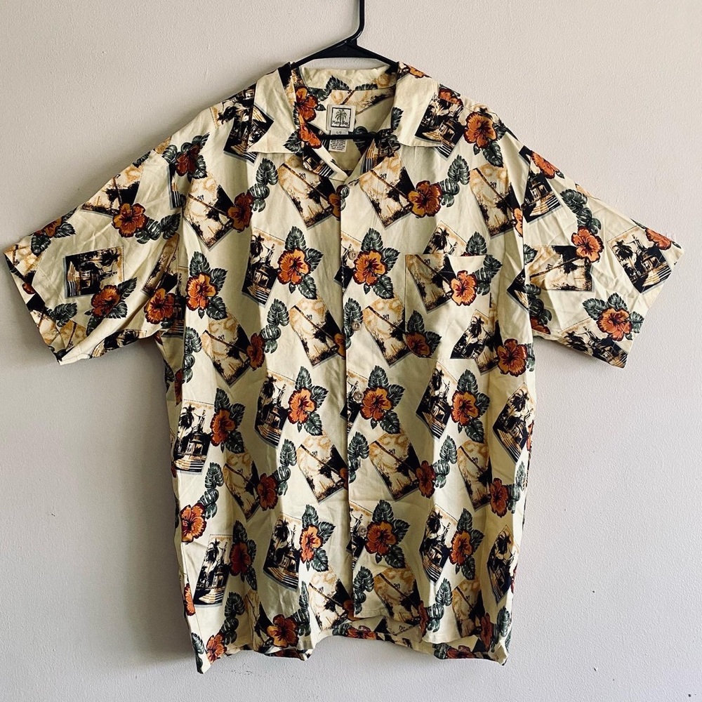 Men Hawaiian Floral Shirt